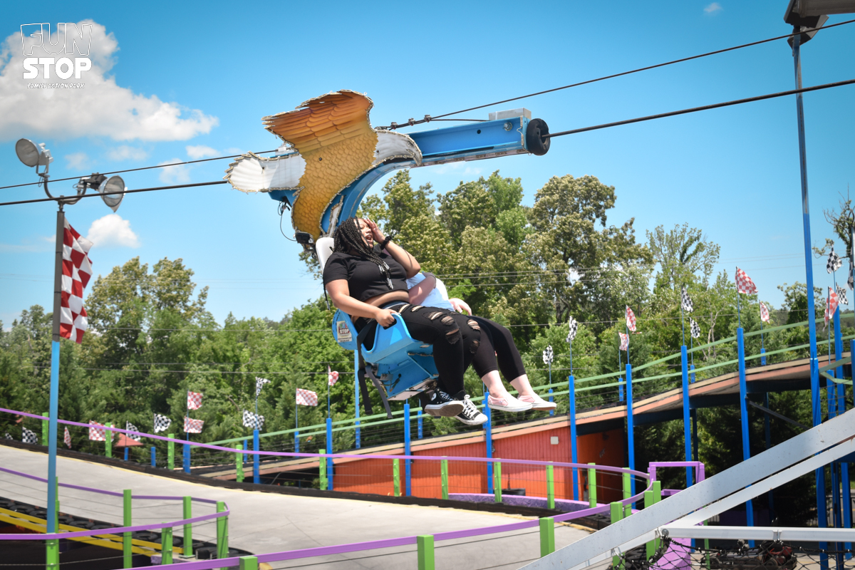 Soaring Eagle Zipline in Pigeon Fun Stop Family Action Park